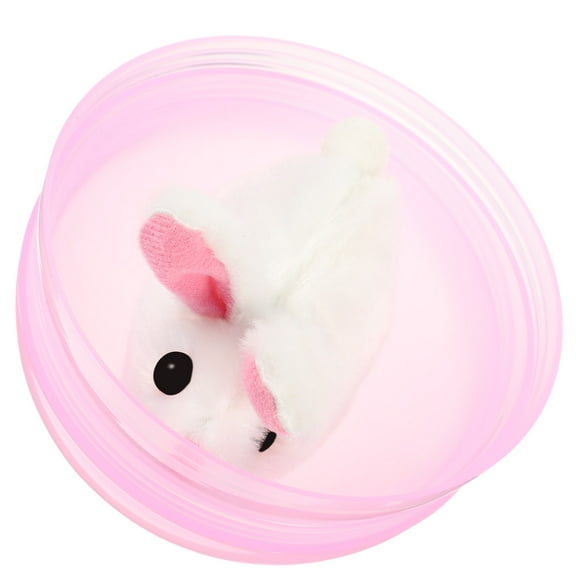 Soimiss Cat Interactive Toys Electronic Cat Teaser Toy White Plush 1Set