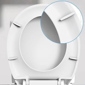 Toilet Seat, Elongated Toilet Seat with Toddler Seat Built in, Potty Training Toilet Seat Elongated Fits Both Adult and Child, with Slow Close and Magnets- Elongated