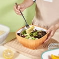 thumbnail image 4 of Stackable Square Plastic Bowl with Lid Salad Bowl for Meal Prep Kitchen Supply, 4 of 9