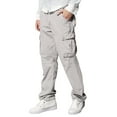 thumbnail image 3 of DYMADE Mens Casual Full Length Pants Pockets Straight FitWorkwear Cargo Pants, 3 of 5