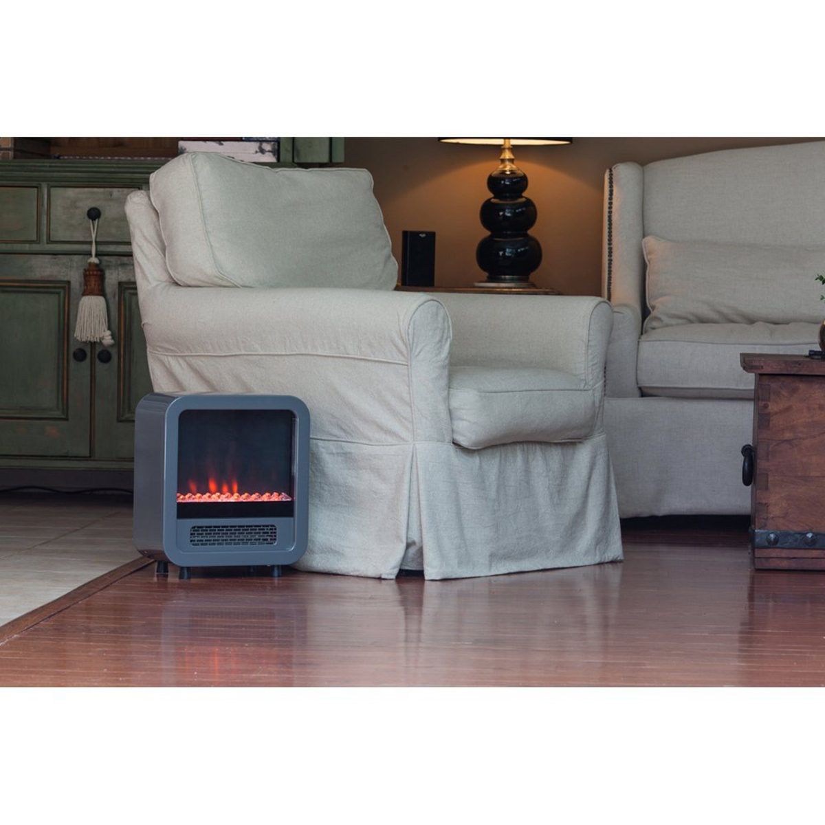 Fire Sense Skyline 1500 W Indoor Electric Led Faux Fireplace Stove