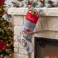 thumbnail image 4 of Personalized Christmas Stockings with Embroidered Name,Soft Velvet with Snowman Jacquard Design Xmas Stockings,18Inches Vintage Stocking for Family & Fireplace Holiday Decor Gift, 4 of 9