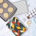 thumbnail image 5 of Yayeee Pot Holders Kitchen Heat Resistant with Pocket 7"x9.8" Cotton Oven Cooking Hot Pads, Red Geometric, 5 of 7