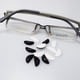 thumbnail image 5 of almohadillas adhesivas de silicona suave para la nariz de las gafas, almohadillas antideslizantes para la nariz de la cámara de aire para marcos de plástico completos, 10 pares (transparente, negro), 5 of 5