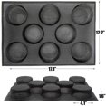 thumbnail image 2 of Moule à Pain Plateau à Pain Moule à Pain en Silicone Hamburger Forme de Pain Antiadhésif 8 Pains Rouleau Rond Moule Perforé Moule à Pain Rond Moules à Pain Tapis Moule à Pain Noir, 2 of 7