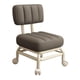 thumbnail image 5 of Taburete de polea con asiento bajo y ruedas giratorias universales, taburete de pedicura, con ruedas Gris oscuro, 5 of 9