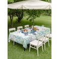 thumbnail image 3 of Outdoor Tablecloth with Umbrella Hole and Zipper, Sea Turtle Coastal Rectangle Table Cloth 54x80 Inch Waterproof Tablecloth, Blue Green Summer Beach Coral Picnic Table Cover for Patio Camping, 3 of 7