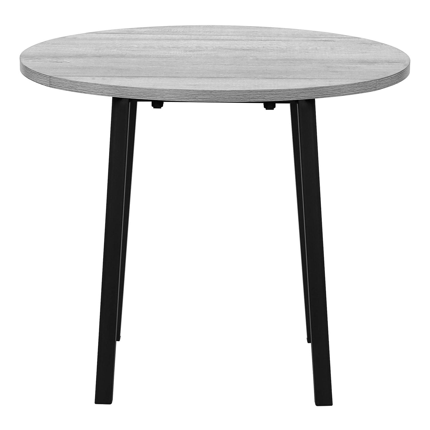 Monarch Specialties  Ensemble De Table À Manger, Ensemble 3pcs, Petit, Tablette Rabatante 35", Cuisine, Métal Noir, Stratifié Gris, Contemporain, Moderne