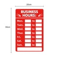 thumbnail image 2 of Letrero adhesivo para decoración del hogar con horario comercial, cerrado y abierto, para oficina y tienda (rojo), 2 of 7