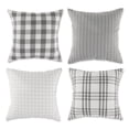 thumbnail image 1 of Design Imports DII Asst Housse de Coussin de Ferme Grise 18x18 Pouces, 4 Pièces, 1 of 4