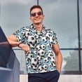 thumbnail image 5 of Daiia Football Soccer Ball Pattern Men’s Polo Shirts,Solid Deck Shirt,Classic Fit, Breathable Cotton Polo for Casual and Sport Wear-Large, 5 of 7