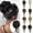 6A, variant on SUCS Messy Bun Hair Piece for Women with Claw Clip Hair Extensions Dark Brown Bun,Curly Wavy Hair Bun Clip in Claw Chignon Ponytail Hairpieces with Long Beard Tousled Updo Hair