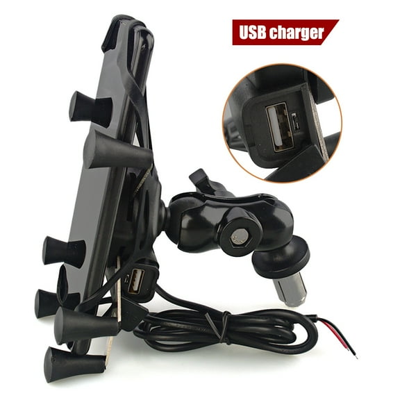 Black Motorcycle Phone Holder Fork Stem Mount Bracket Motorcycle GPS Navigation Bracket , Evomosa EVO-WL002