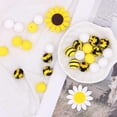 thumbnail image 6 of 34 Pcs 12 Styles Silicone Focal Beads Bee Flower Butterfly Shaped Silicone Beads Rubber Beads for Beaded Pens Kaychain Necklaces Jwewlry Making Crafts, 6 of 7
