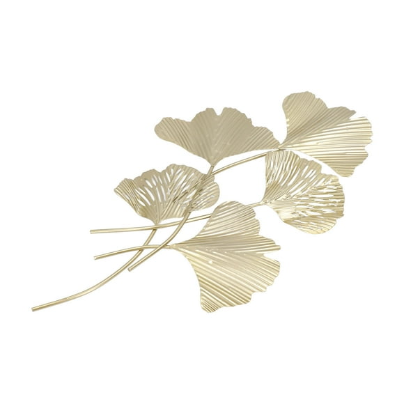 Escultura De Pared De Metal, Hojas De Ginkgo Para Colgar En La Pared, Resistente Al Desgaste Simulado Para Sala De Estar Para Oficina
