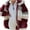 Wine, variant on Aoochasliy Ladies Winter Cardigan Clothes Plus Size Plush Jacket Zip Cardigan Hooded Jacket Coat