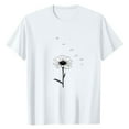 thumbnail image 3 of NAMTYQX Graphic Tees for Women Trendy Loose Short Sleeve Patterned Hip mit Print Cool Stretch Plus Size Crewneck Cute Summer Tops for Women White Size 2XL, 3 of 5