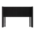thumbnail image 3 of Home Design Ipswich King Upholstered Wingback Headboard with Nailhead Trim, Modern Vertical Channel Tufting, Black, Easy Assembly, 3 of 9