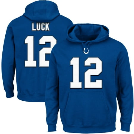 Indianapolis Colts Hoodie - Andrew Luck Indianapolis Colts Majestic Eligible Receiver II Name & Number Hoodie - Royal