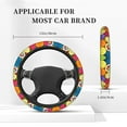thumbnail image 5 of Fotbe Brightly Colored Cupcakes Steering Wheel Cover Universal 15 in Car Accessories for Men Women,Steering Wheel Protector Comfortable Protective Case for SUV Sedan Decor, 5 of 8