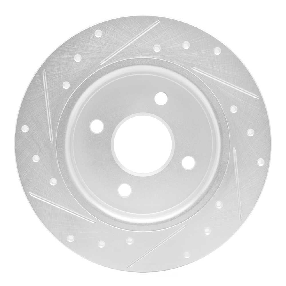 Dynamic Friction Company 631-54271R DFC Brake Rotor - Drilled And Slotted - Silver