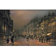 thumbnail image 2 of Grimshaw, John Atkinson 24x17 Gold Ornate Wood Framed with Double Matting Museum Art Print Titled - St Jamess Street, 2 of 4