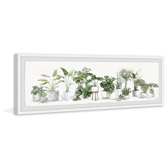 Coastal Greenery Wall Art Lush Botanical Painting Print Home Decor