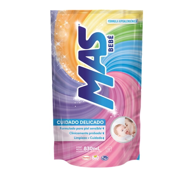 Detergente líquido MAS bebé piel sensible 830 ml