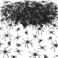 thumbnail image 1 of Arañas de plástico realistas, juguetes de araña pequeños de 3 tamaños, Mini arañas falsas negras, accesorios de broma, decoraciones para fiestas de Halloween, 60/90/120 piezas, 1 of 3