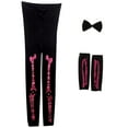 thumbnail image 5 of Fun World Inc. Glitter Skeleton Halloween Fantasy Costume Female, Child 4-10, Pink, 5 of 7