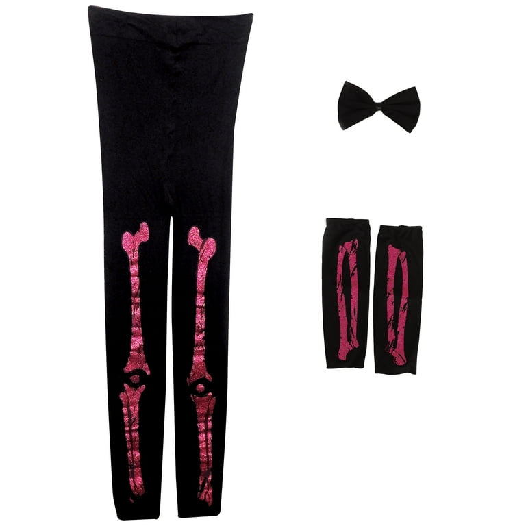 Fun World Inc. Glitter Skeleton Halloween Fantasy Costume Female, Child  4-10, Pink - Walmart.com