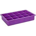 thumbnail image 7 of Elbee Home 15 Cubes Silicone Ice Cube Tray Silicone Ice Mold for Drinks, Purple 2-Pack, 7 of 7