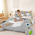 thumbnail image 4 of Manfei Cartoon Ghost Spider Web 7pcs Queen Bedding,Halloween Jack O Lantern Bedding Comforter Set Queen,Halloween Reversible, 4 of 7