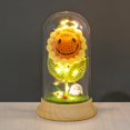 thumbnail image 2 of Lámpara de mesa LED con forma de cúpula de girasol Levvohd, 12 x 19 cm, hecha a mano, 2 of 6