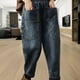 thumbnail image 1 of Pantalones Cortos de Mujer Yinane Vaqueros holgados de mujer Retro Vintage Casual, 1 of 8