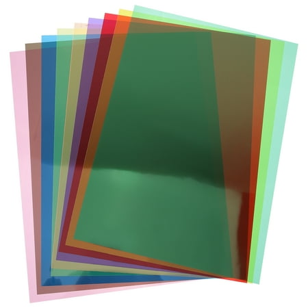 Image of Hemoton 9pcs Light Diffuser Sheets Translucent Colored Light Gels Light Gel Filter Sheets