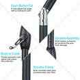 thumbnail image 4 of Ainfox 10ft Patio Umbrella Outdoor Solar Powered with  LED Lights and 8 Sturdy Ribs Without Base(Bule), 4 of 9