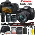 thumbnail image 2 of Canon EOS 90D DSLR Camera With 18-135mm Lens, Sigma 18-35mm, Canon EF-S 55-250mm, Canon EF-S 10-18mm, Soft Padded Case, Memory Card, and More - Triple Lens Set (International Version), 2 of 2