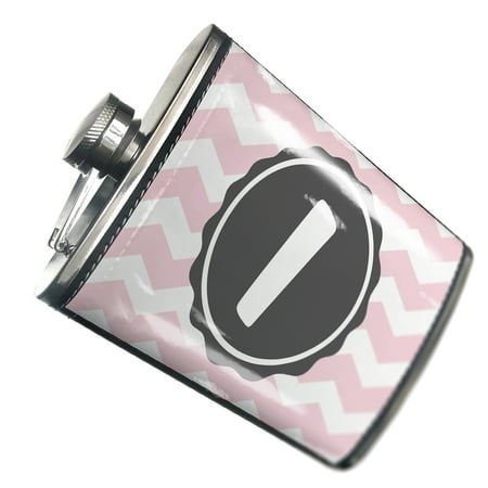 

NEONBLOND Flask Monogram I Pink Grey Chevron