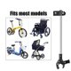 thumbnail image 4 of Clip de soporte para paraguas de acero inoxidable para bicicleta, carrito, silla de ruedas, scooter – montaje ajustable de 19–40 mm con almohadilla antideslizante e instalación rápida, 4 of 9