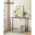 thumbnail image 3 of VASAGLE Entryway Table, Console Table, Tempered Glass Tabletop, Modern  Easy Assembly, with Adjustable feet, 3 of 6