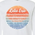 thumbnail image 4 of Inktastic Lake Erie Distressed Retro Sunset Long Sleeve T-Shirt, 4 of 5