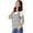 White, variant on INSPIRE CHIC Women's Blouse Striped Color Block Long Sleeve Causal T-Shirt S Dark Blue