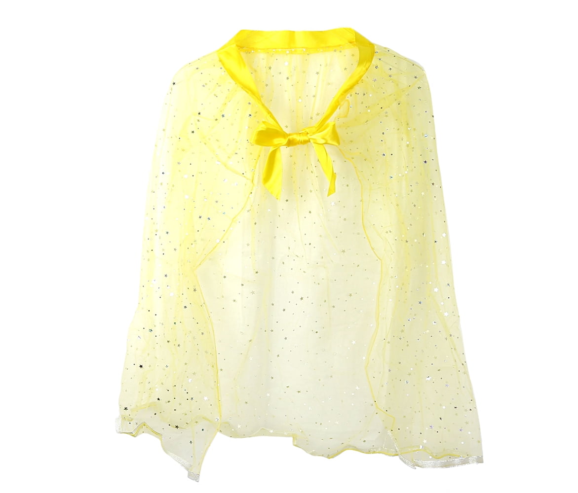 yellow dress with cape