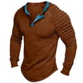thumbnail image 1 of TIEVOSA Chemise Rétro Multicolore à Manches Longues pour Homme, Manches Raglan Plissées, Grande Taille, 1 of 6