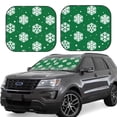 thumbnail image 6 of Kdxio Snowflake Print 2-Piece Sun Shade Front Windshield - Foldable Car Front Window Sunshades For Most Sedans Suv Truck, 6 of 6