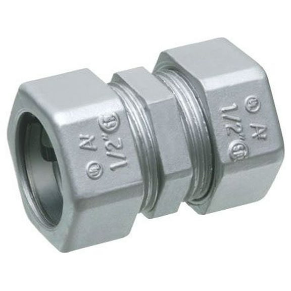 Arlington 834, 1-1/2"", Die-Cast, Rain Tight, Compression, EMT Coupling, 1pc