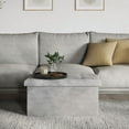thumbnail image 2 of Lavish Home 30-inch Velvet Tufted Storage Ottoman, Footrest, or Linen Chest Gray, 2 of 10