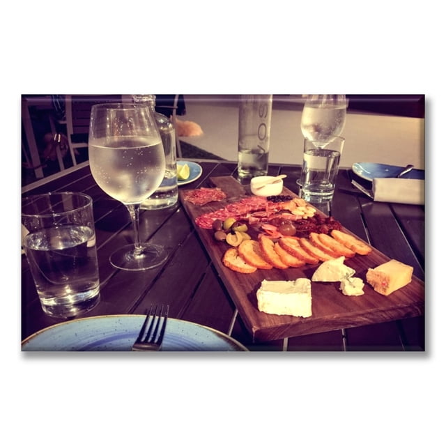Cuadro Canva Listo Para Colgar Tipo Galería Mesa De Refrigerios 60X90 cm