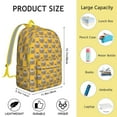 thumbnail image 5 of Yellow Hedgehog Pattern Backpack for School,Cute School Bag,Schoolbag with Adjustable Shoulder Straps & Padded Back,15.7"x11.8"x5.5", 5 of 5